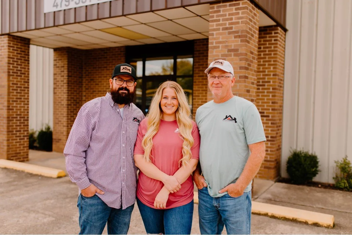 Roofing professionals at work